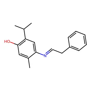5-Methyl-4-{[(1e)-2-phenylethylidene]amino}-2-(propan-2-yl)phenol structure