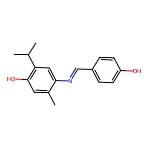 4-[(4-Hydroxy-2-methyl-5-propan-2-ylanilino)methylidene]cyclohexa-2,5-dien-1-one structure