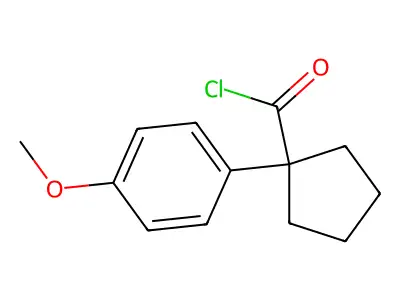 1-(4-Methoxyphenyl)cyclopentanecarbonyl chloride structure