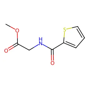 [(Thiophene-2-carbonyl)amino] acetic acid methyl ester structure