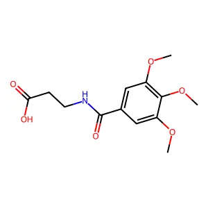 3-[(3,4,5-trimethoxybenzoyl)amino]propanoic Acid structure