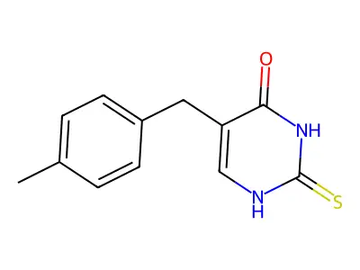 5-[(4-methylphenyl)methyl]-2-sulfanylidene-1H-pyrimidin-4-one structure