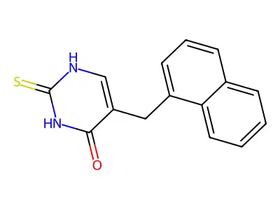 5-[(Naphthalen-1-yl)methyl]-2-sulfanylidene-2,3-dihydropyrimidin-4(1H)-one structure