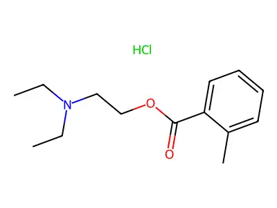 o-Toluic acid, 2-(diethylamino)ethyl ester, hydrochloride structure