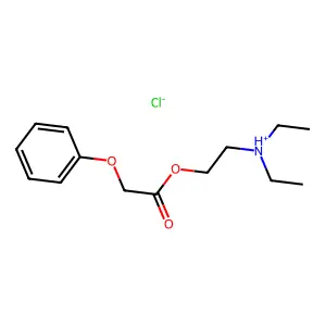 2-(Diethylamino)ethyl phenoxyacetate--hydrogen chloride (1/1) structure