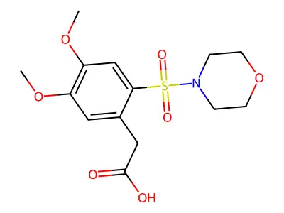 [4,5-Dimethoxy-2-(morpholine-4-sulfonyl)phenyl]acetic acid structure
