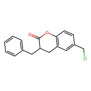 3,4-Dihydro-3-benzyl-6-chloromethylcoumarin structure