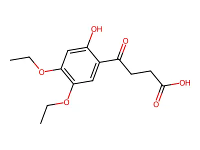 3-(2'-羟基-4',5'-二乙氧基苯甲酰)丙酸 structure