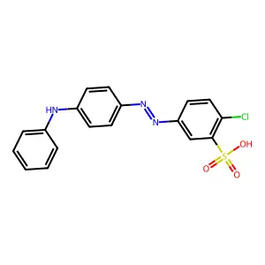 2-Chloro-5-[2-[4-(phenylamino)phenyl]diazenyl]benzenesulfonic acid structure