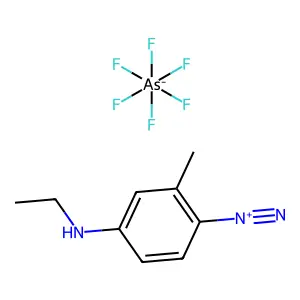 Benzenediazonium, 4-(ethylamino)-2-methyl-, hexafluoroarsenate(1-) (1:1) structure