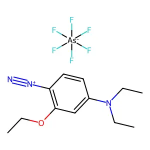 Benzenediazonium, 4-(diethylamino)-2-ethoxy-, hexafluoroarsenate(1-) (1:1) structure
