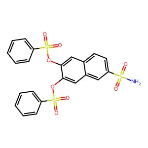 6,7-Bis((phenylsulfonyl)oxy)-2-naphthalenesulfonamide structure