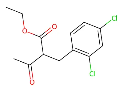 Ethyl 2-(2,4-dichlorobenzyl)-3-oxobutanoate structure