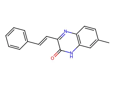 7-methyl-3-(2-phenylethenyl)-1H-quinoxalin-2-one structure