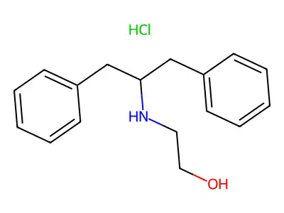 2-(alpha-Benzylphenethylamino)ethanol hydrochloride structure