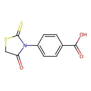 4-(4-Oxo-2-sulfanylidene-1,3-thiazolidin-3-yl)benzoic acid structure