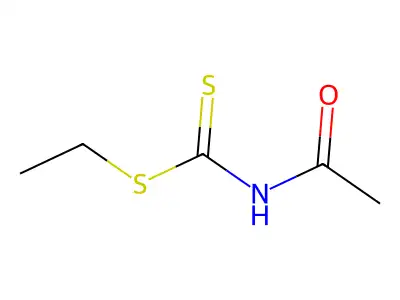 Ethyl acetylcarbamodithioate structure