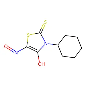 3-Cyclohexyl-4-hydroxy-5-nitroso-1,3-thiazole-2-thione structure
