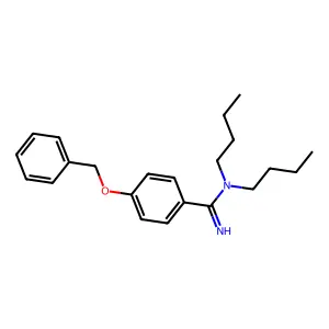 N,N-Dibutyl-4-phenylmethoxy-benzenecarboximidamide structure