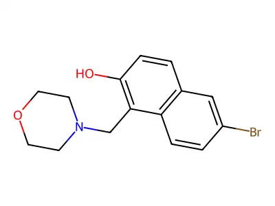 2-Naphthalenol, 6-bromo-1-(4-morpholinylmethyl)- structure