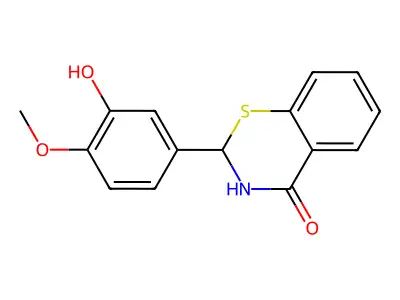 2-(3-Hydroxy-4-methoxyphenyl)-2H-1,3-benzothiazin-4-ol structure