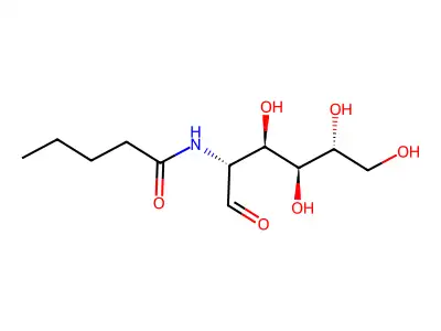N-[2,4,5-trihydroxy-6-(hydroxymethyl)tetrahydropyran-3-yl]pentanamide structure