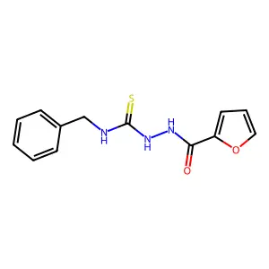 2-Furancarboxylic acid, 2-(((phenylmethyl)amino)thioxomethyl)hydrazide structure