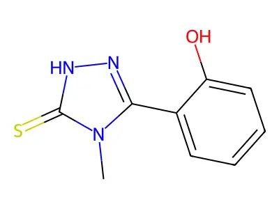3-(2-Hydroxyphenyl)-4-methyl-1,2,4-delta-2-triazoline-5-thione structure