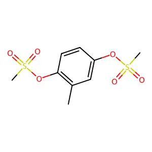 (3-Methyl-4-methylsulfonyloxyphenyl) methanesulfonate structure