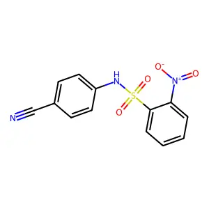 N-(4-cyanophenyl)-2-nitrobenzenesulfonamide structure