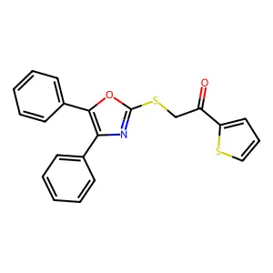 2-[(4,5-Diphenyl-1,3-oxazol-2-yl)sulfanyl]-1-thiophen-2-ylethanone structure