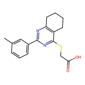 2-((2-(m-Tolyl)-5,6,7,8-tetrahydroquinazolin-4-yl)thio)acetic acid structure