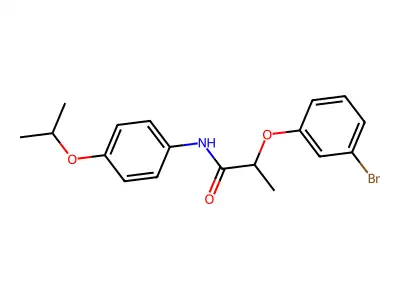 2-(3-bromophenoxy)-N-(4-isopropoxyphenyl)propanamide structure