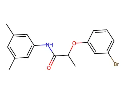 2-(3-bromophenoxy)-N-(3,5-dimethylphenyl)propanamide structure