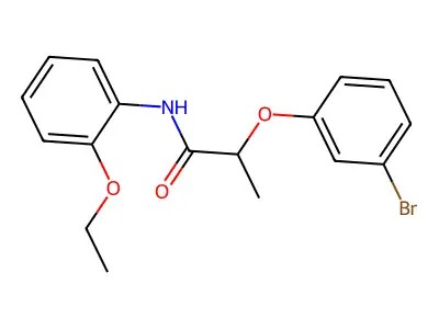 2-(3-bromophenoxy)-N-(2-ethoxyphenyl)propanamide structure