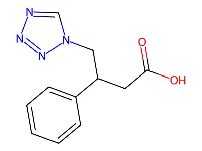 3-Phenyl-4-(tetrazol-1-yl)butanoic acid structure
