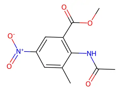 Methyl 2-acetamido-3-methyl-5-nitrobenzoate structure