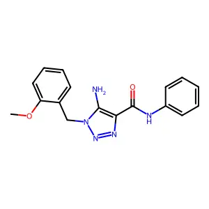 1H-1,2,3-Triazole-4-carboxamide, 5-amino-1-[(2-methoxyphenyl)methyl]-N-phenyl- structure