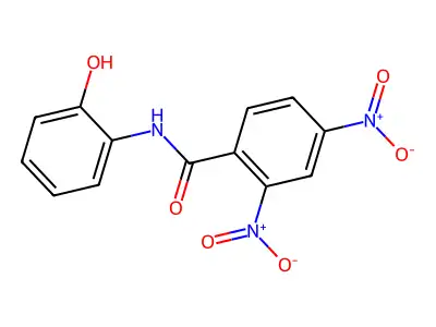N-(2-hydroxyphenyl)-2,4-dinitrobenzamide structure