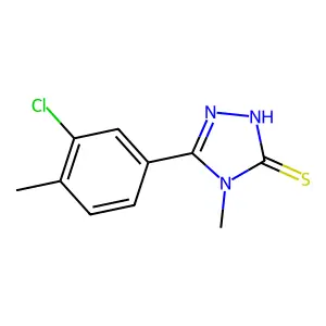 5-(3-chloro-4-methylphenyl)-4-methyl-4H-1,2,4-triazole-3-thiol structure