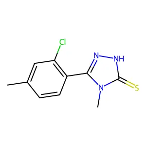 5-(2-Chloro-4-methylphenyl)-2,4-dihydro-4-methyl-3H-1,2,4-triazole-3-thione structure