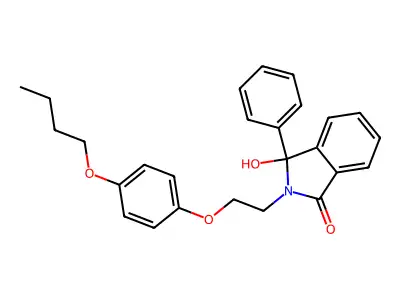2-[2-(4-Butoxyphenoxy)ethyl]-3-hydroxy-3-phenylisoindol-1-one structure