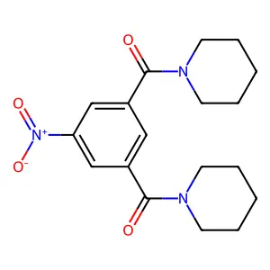 [3-Nitro-5-(piperidine-1-carbonyl)phenyl]-piperidin-1-ylmethanone structure