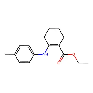 Ethyl 2-[(4-methylphenyl)amino]cyclohex-1-ene-1-carboxylate structure