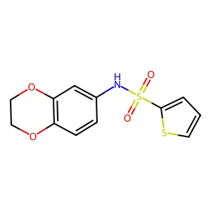 N-(2,3-dihydro-1,4-benzodioxin-6-yl)-2-thiophenesulfonamide structure