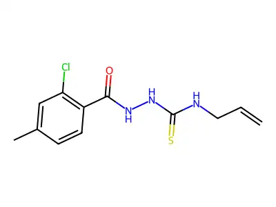 N-allyl-2-(2-chloro-4-methylbenzoyl)hydrazinecarbothioamide structure