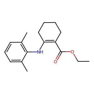 Ethyl 2-[(2,6-dimethylphenyl)amino]-1-cyclohexene-1-carboxylate structure