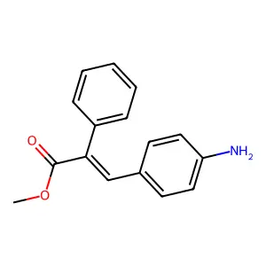 Methyl (E)-3-(4-aminophenyl)-2-phenylacrylate structure
