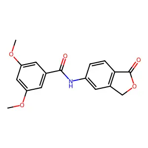 3,5-dimethoxy-N-(1-oxo-1,3-dihydro-2-benzofuran-5-yl)benzamide structure