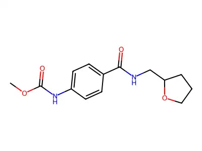 Methyl (4-{[(tetrahydro-2-furanylmethyl)amino]carbonyl}phenyl)carbamate structure